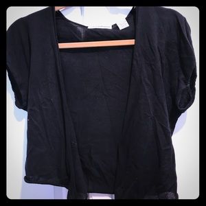 Black, 100% cotton shrug